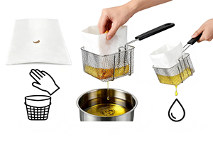 <span class=keywords><strong>Promotion</strong></span> : Sac filtrant en papier pour friteuse à pression <span class=keywords><strong>KFC</strong></span>, référence 12102, avec trou sur une face - Product Image 5