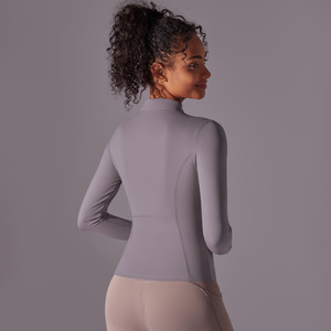 women's Yoga BBL <b>jackets</b> High elastic Full Zip yoga top Slim Fit Breathable quick dry Thumb Hole <b>Workout</b> <b>jacket</b> - Product Image 6
