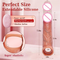 App-Fernbedienung mit 9 Vibrationsmodi Penis-Sleeve Cockring Vibrator, 4-in-1 Penisverlängerer zur Vergrößerung und Verlängerung Vibrierende Sexspielzeuge für Männer