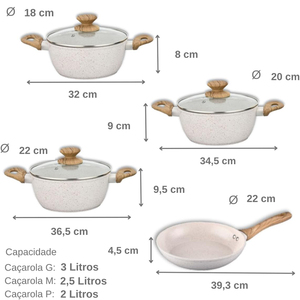 4 Piece Cooking Pots Glass Lids Bakelite Handles Dishwasher Oven Safe for Gas <b>Induction</b> Stoves Forged Ceramic <b>Cookware</b> <b>Set</b> - Product Image 6
