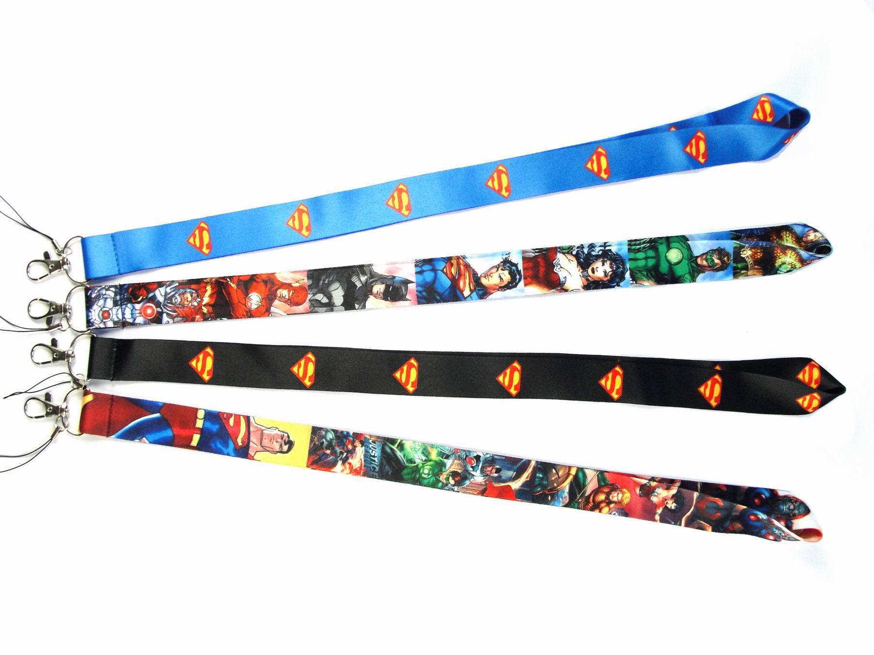 Cool Creative Cartoon Marvel Superman Lanyards Anti-Lost Neck Strap Card Holder Phone Case Lanyard Accessories Wholesale Custom Image 4