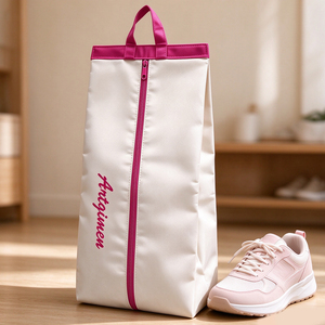 Sac de voyage pour <span class=keywords><strong>chaussures</strong></span> en polyester écologique pour valise, pochette à <span class=keywords><strong>chaussures</strong></span>, garde les vêtements propres, anti-poussière avec fermeture éclair, convient aux baskets et <span class=keywords><strong>chaussures</strong></span> plates, logo personnalisé - Product Image 2