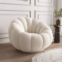 Fauteuil pouf moderne et contemporain en tissu matelassé, convertible en canapé-lit, avec housse amovible, modulaire, une place, pour salon.