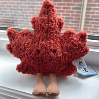 Poupée en peluche super douce Feuille d'érable exclusive au Canada avec rembourrage en coton PP – Cadeau d'automne mignon et réconfortant pour bébés