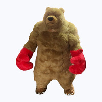 Costume gonflable personnalisé en peluche ours brun, costumes de mascotte gorille, ours géant en fourrure, costume de cosplay pour adulte pour fête