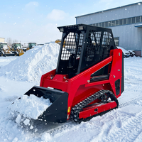 Mini-Kompaktlader Schneefräsen-Anbaugerät Multifunktionaler Schneeräumlader 4WD Schneefräsmaschine für Straßen und Höfe