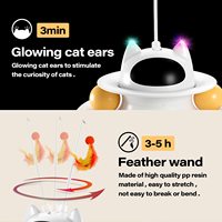 Jouet interactif pour chat 4-en-1 automatique avec laser, distributeur de friandises, rechargeable par USB, papillon flottant et balle de trajectoire
