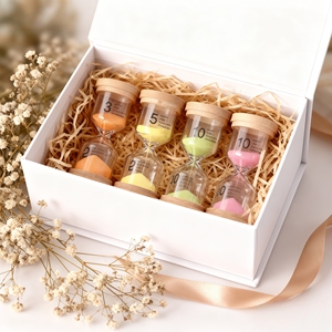 Sablier en bois fait main de haute qualité avec couvercle, 1, 3, 5, 10, 15 minutes, logo personnalisé, pour bureau, étude, méditation, cadeau - Product Image 5