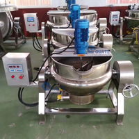 Bouilloire industrielle 100L/200L/300L/400L/500L/800L/1000L à vapeur/gaz/électrique Mélangeur de cuisson Bouilloire