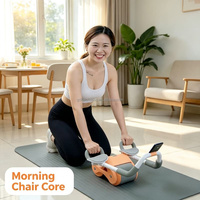 Rodillo Abdominal Portátil con Rebote Automático, para Entrenamiento Deportivo en Casa, para Hombres y Mujeres Adultos, Ejercicio Diario de Fitness