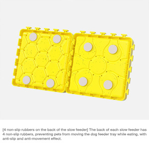Alfombrillas de plástico para alimentación de mascotas 4 en 1, antideslizantes, de alimentación lenta, para perros, gatos, animales pequeños, uso en interiores, multifunción, fáciles de limpiar, impermeables - Product Image 6