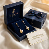 Boucles d'oreilles classiques polies personnalisées avec gravure, nom et date gravés, placage or/argent/or rose