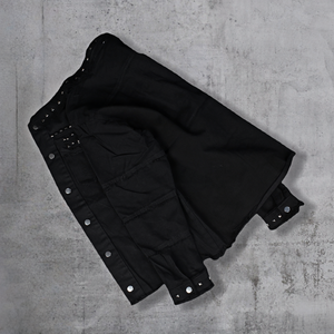 Chaqueta de Algodón Vintage Lavada con Logotipo Personalizado, Chaqueta de Moda Lavada al Ácido, Chaqueta de Un Solo Pecho para Hombre, Fabricante - Product Image 4