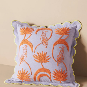 Bohemian Striped Pattern Pillow Case Cotton Woven Cushion <b>Cover</b> At Wholesale Price <b>Beige</b> And White Square Pillow <b>Cover</b> - Product Image 1