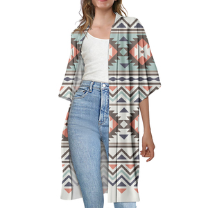 Vintage Aztec Mexico Tribe Cardigan Cloak Knitted Large <strong>Size</strong> Long Cardigan <strong>Trench</strong> Lady <strong>Coat</strong> All-match Kimono Cardigan Customized - Product Image 3