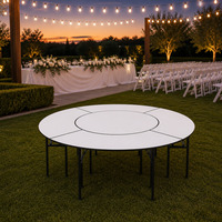 Table ronde modulaire pliable pour banquet, 10 pièces, pour hôtel, mariage, événement, restauration, fête, exposition