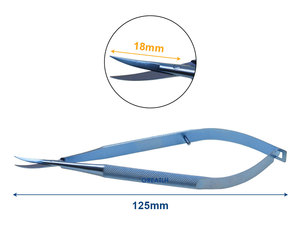 เครื่องมือผ่าตัด กรรไกรตัดตา กรรไกรตัดคอ Capsulotomy Vannas สําหรับเครื่องมือผ่าตัด - Product Image 4