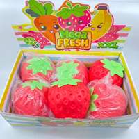 Jouet Squishy Géant Fraise Réaliste à Remontée Lente pour la Réduction du Stress, Idéal comme Cadeau de Fête
