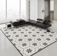 Premium Shurong Cotton Texture Home Area Carpet Hand-tufted Feeling Breathable Lightweight Multi-functional Decorative Rug