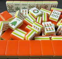 Ensemble de Mahjong de Noël moderne de luxe, 160 tuiles, acrylique 4 couches, pour le poker et l'usage domestique
