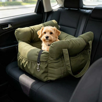 Coussin de transport pour chien personnalisé, multifonctionnel, imperméable, anti-rayures, en tissu doux et chaud, portable, pour voiture, amovible