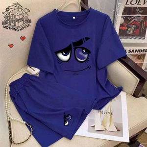 2026 Comfortable Breathable Cartoon Cute Loose Pullover <strong>Short</strong> <strong>t</strong> <strong>Shirts</strong> Casual <strong>Shorts</strong> <strong>Women</strong> Funny 2 Pieces <strong>Sets</strong> Suit Wholesale - Product Image 6