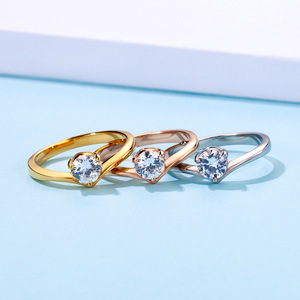 yunnique style, understated luxury, simple elegance, diamond-encrusted <b>titanium</b> steel <b>ring</b>, unique and high-end wed - Product Image 2