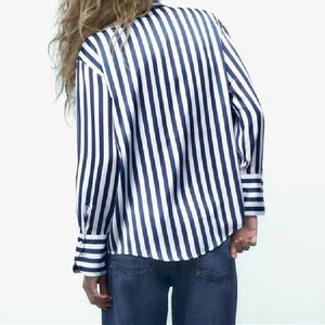 <span class=keywords><strong>MYST</strong></span>&ZA Chemisier Femme Printemps 2024 Nouvelle Collection, Élégant et Décontracté, Col Revers, Manches Longues, Texture Satin de Soie, Fluide, Coupe Ample, 2197745 - Product Image 4