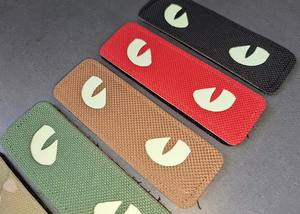 Commercio all'ingrosso Cat Eyes distintivi tattici ricami irreformabili occhio del diavolo velcro Morale Patch per giacca uniforme - Product Image 3