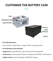 Baterai Lithium Lifepo4 24V 72V 160Ah 200Ah 280Ah 560Ah 5Kwh Bluetooth untuk Trailer Penanggulangan Darurat dan Motor Trolling