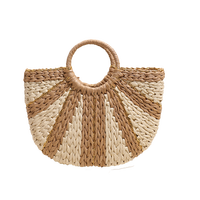 Sac à main en paille élégant avec détails de broderie Boho fourre-tout été plage mariage femmes accessoire sac à main en paille