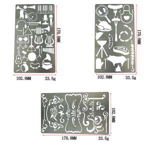 Règle de dessin en acier inoxydable, 10,2x17,8 cm, pour le gribouillage, le dessin de dessins animés et l'artisanat - Product Image 5