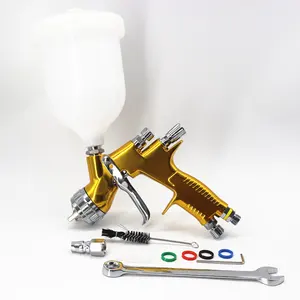 Professional HVLP Air Paint Spray Gun 1.3mm Nozzle Gravity Feed Airbrush Pneumatic Tool for Primer Finish Coat Paint