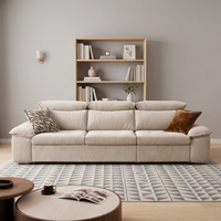 Canapé d'angle 3 places convertible multifonctionnel pour salon, confortable, avec fonction couchage et chaise longue coulissante
