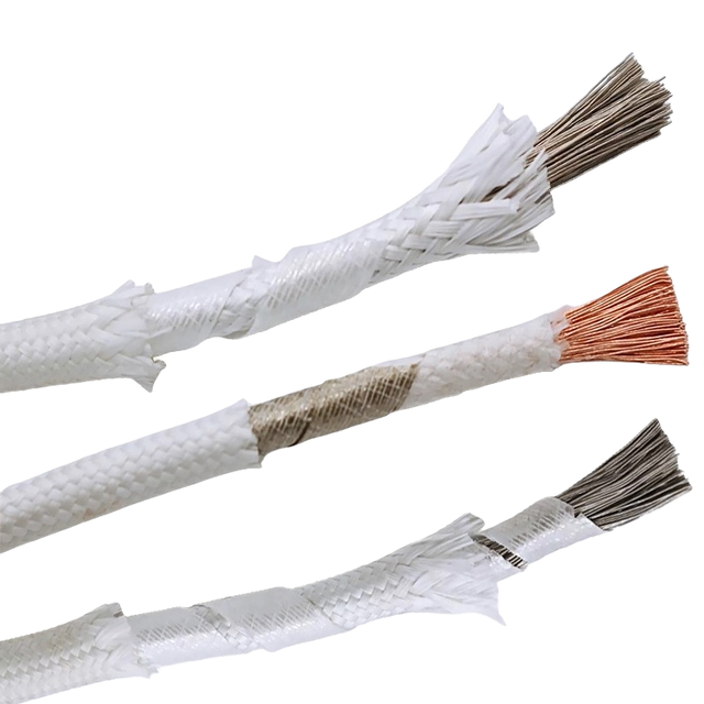 Dual Layer Insulation Silicone Rubber Plus Fiberglass Braid Withstands Continuous Operating Temperature up to 200°C