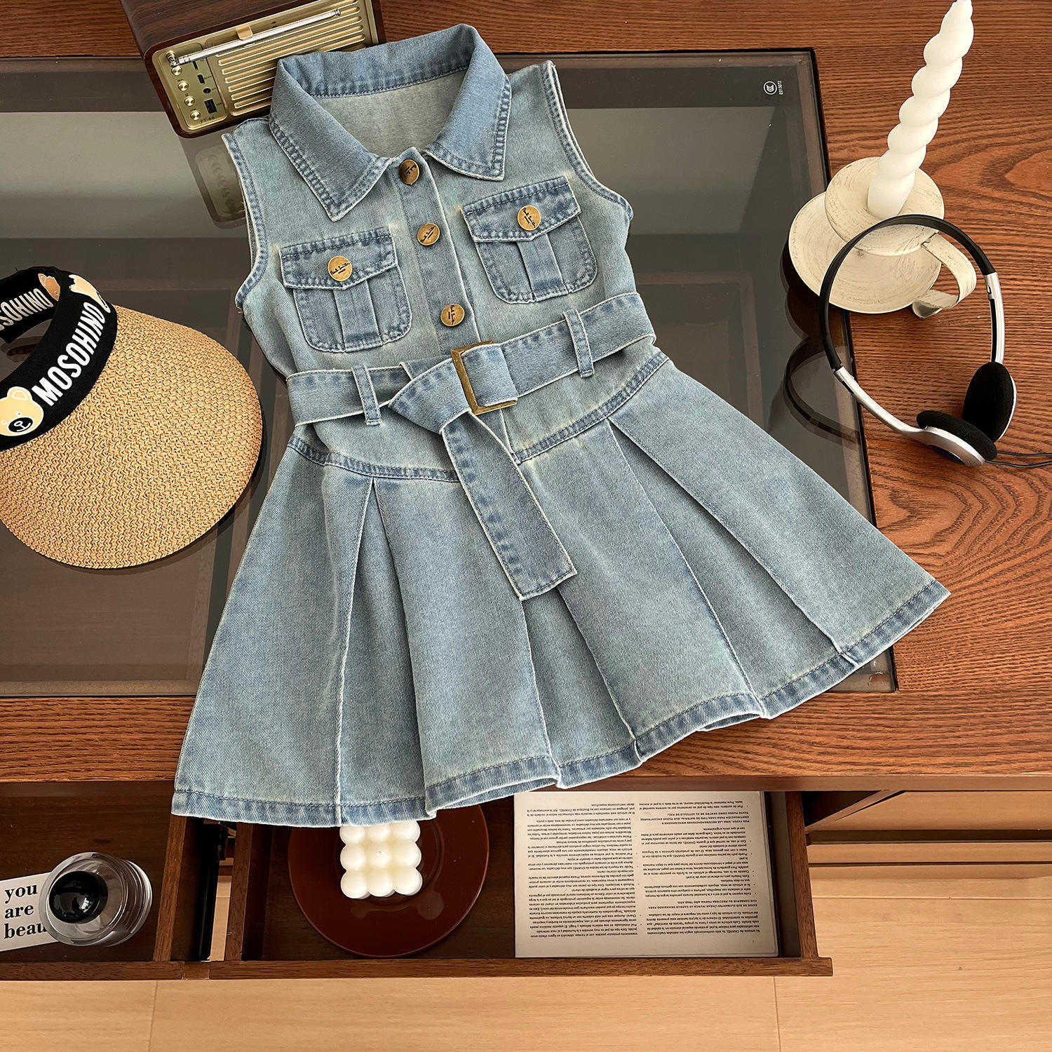 Denim Fashion Girls Dress Wholesale Quality Style