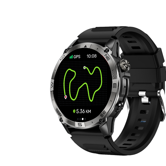 HK08 New AMOLED HD Screen Outdoor Sport GPS Smartwatch Altitude air Pressure Compass  Sport Tracking Smart Watch Men GPS