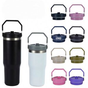 Couverture de rechange multifonction en nylon anti-fuite style dessin animé avec paille rabattable pour gobelet promotionnel personnalisé de 40 oz - Product Image 4