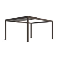 Pergola de jardin en aluminium de luxe avec toit rétractable motorisé à lames bioclimatiques