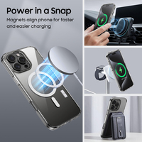 Étui de téléphone magnétique transparent avec logo personnalisé pour iPhone 16 15 14 13 Pro Max étuis de téléphone portable avec chargeur transparent antichoc