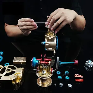 <span class=keywords><strong>Moteur</strong></span> <span class=keywords><strong>Stirling</strong></span>, kit d'assemblage de <span class=keywords><strong>moteur</strong></span> de <span class=keywords><strong>voiture</strong></span> tout métal monocylindre modèle de <span class=keywords><strong>moteur</strong></span> adulte jouet Science jouet éducatif - Product Image 4