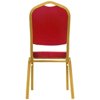 Chaises de banquet empilables en métal doré, personnalisables, pour la vente en gros aux entreprises