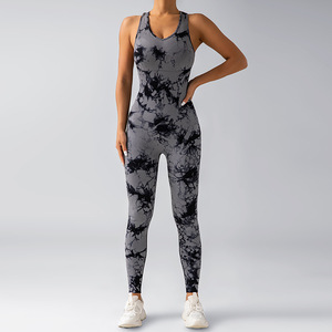 Combinaison de yoga sans couture tie-dye 2024, combinaison de sport à séchage rapide pour le yoga, le pilates et les vêtements de sport - Product Image 3
