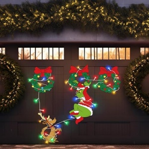 Panneau de Noël extérieur en PP avec piquets pour clôture de jardin, décoration de fête, service de découpe personnalisé - Product Image 5