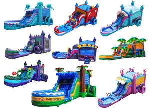 Combo Gonfiabile Paradiso Tropicale: Castello Rimbalzante, Scivolo e Piscina in Vendita - Product Image 6