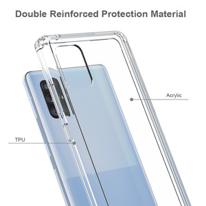 Cover posteriore in TPU acrilico trasparente con cristallo per Samsung <span class=keywords><strong>Galaxy</strong></span> M51 M52 <span class=keywords><strong>A73</strong></span> A14 A55 - Product Image 2