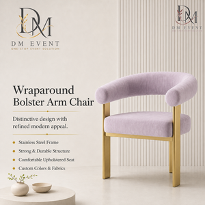 Silla de Comedor de Acero Inoxidable con Respaldo Tubular Abierto en Dorado y Tapicería Lila para Hoteles y Eventos de Boda, Venta al Por Mayor - Product Image 2