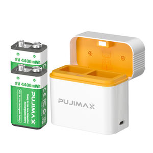 PUJIMAX <span class=keywords><strong>Chargeur</strong></span> <span class=keywords><strong>de</strong></span> batterie intelligent Li-ion <span class=keywords><strong>rechargeable</strong></span> <span class=keywords><strong>9</strong></span> <span class=keywords><strong>volts</strong></span> longue durée 6F22 <span class=keywords><strong>9</strong></span> V pour appareil photo industriel pour appareils ménagers - Product Image 1