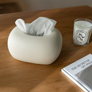 Keramik-Luxus-Stil Taschentuchbox Wohnzimmer Couchtisch Einfache Schwarz-Weiße Taschentuchbox Papierservietten-Box - Product Image 5