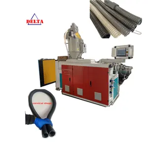 metal wire reinforced spring flexible vacuum cleaning hose extruder plastic and metal extension stretching hose making machine